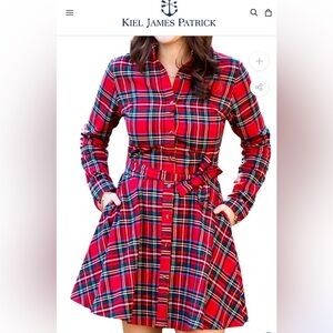 Kiel James Patrick Red Plaid Dress
